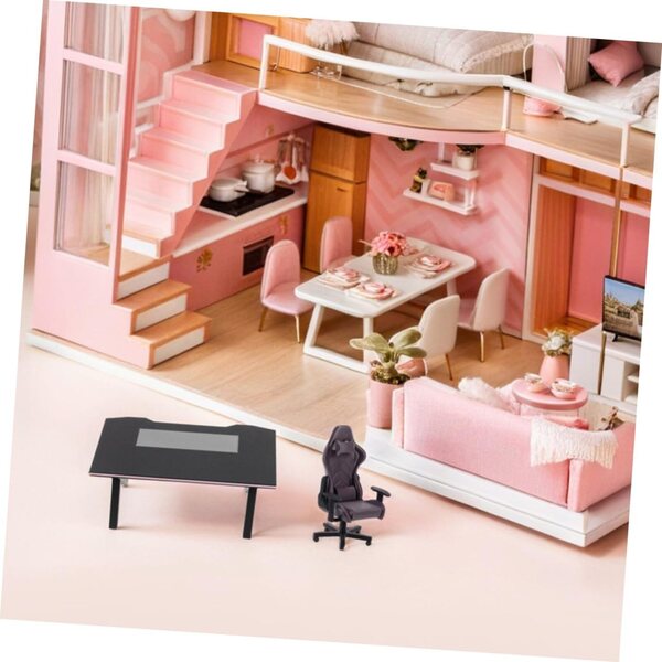 Set Miniature Casa delle Bambole: Sedia e Scrivania da Gioco in Miniatura ABOOFAN