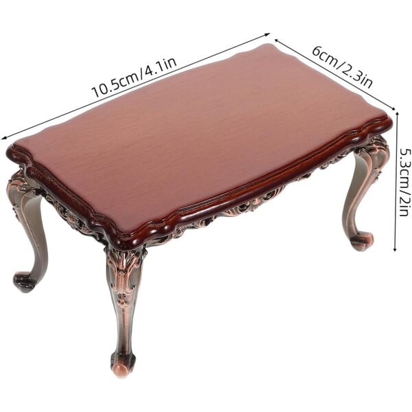 Gatuida Mini Tavolo Rettangolare in Legno per Casa delle Bambole 10,5x6x5,3 cm