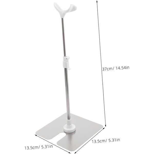 Verstellbarer Ständer für Puppen und Figuren aus Edelstahl, 21,5–37 cm