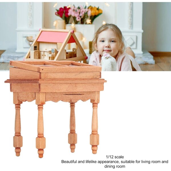 1/12 Puppenhaus Miniaturschrank aus Birkenholz mit Klappdeckel