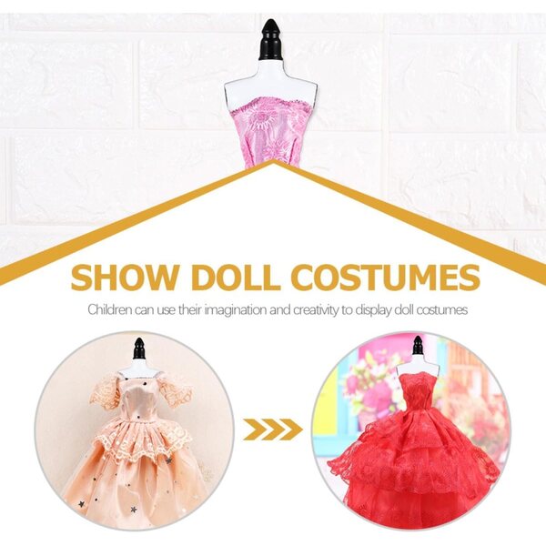DECHOUS Set 5 Supporti Manichini per Abiti da Bambola in ABS, Ideale per Costume e Decorazione