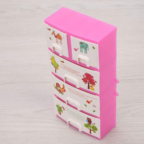 Mini-Kleiderschrank für Puppen aus widerstandsfähigem Kunststoff – Zubehör und Möbel für kreatives Spielen