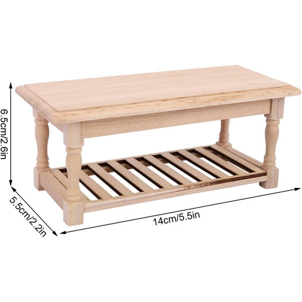Mini Tavolo in Legno per Casa delle Bambole 1:12 - Tavolo da Dessert Decorativo