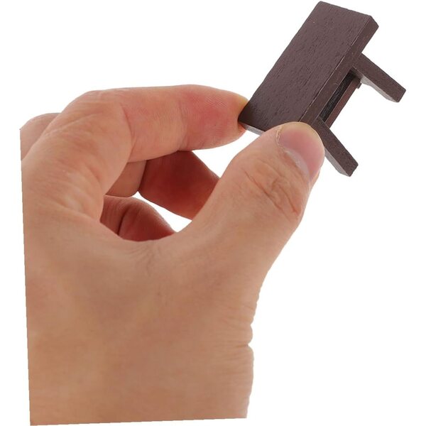 Set 5 Tabourets Miniature in Legno Vintage per Casa delle Bambole, Realistici e Resilienti