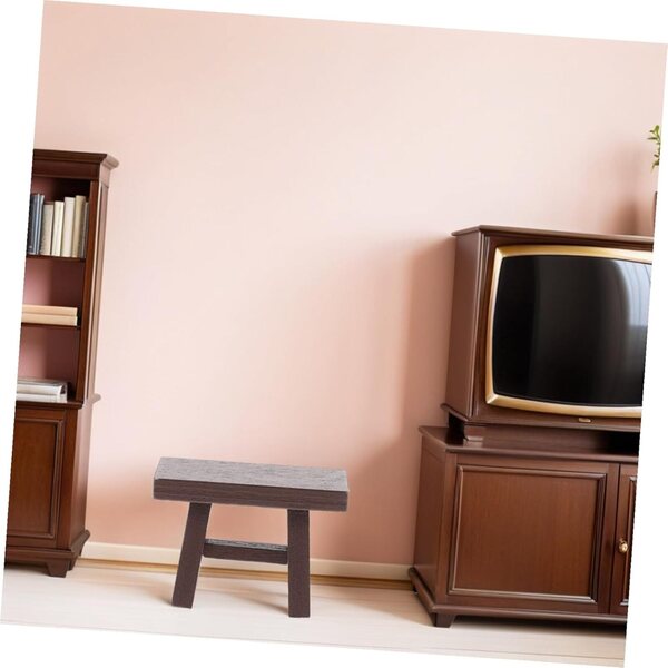 Set 5 Tabourets Miniature in Legno Vintage per Casa delle Bambole, Realistici e Resilienti