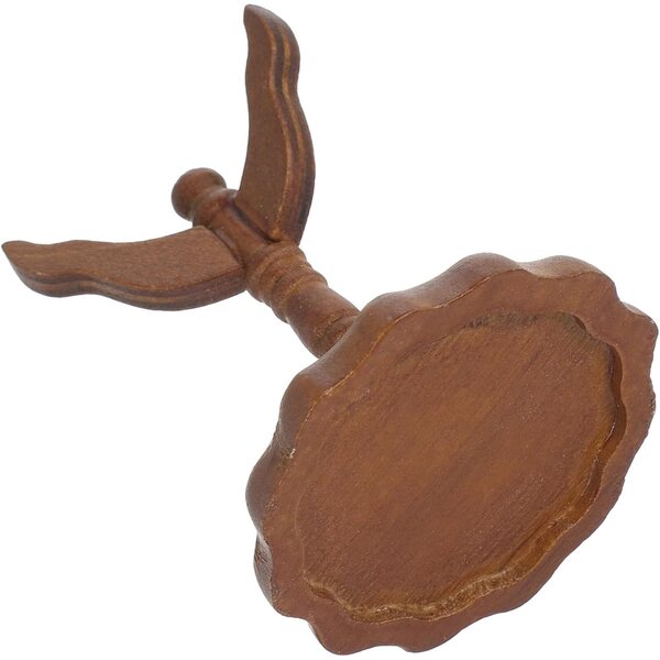 GALPADA Tavolo Rotondo Miniatura in Legno per Casa delle Bambole 4,5x4,5x5,5 cm