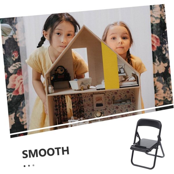NOLITOY Set 25 Mini Sedie Pieghevoli per Casa delle Bambole e Supporto Smartphone