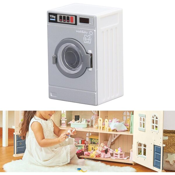 1/12 Miniaturwaschmaschine für realistisches und dekoratives Puppenhaus