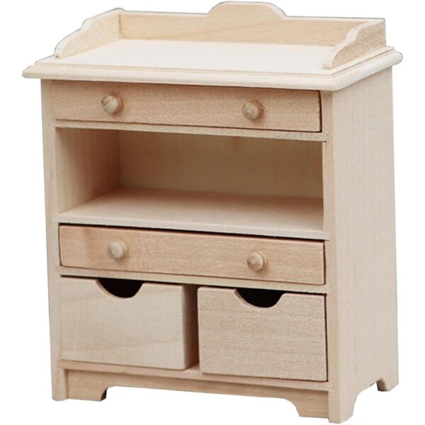Armadietto in legno per casa delle bambole scala 1:12 - mobile cucina/bagno miniatura