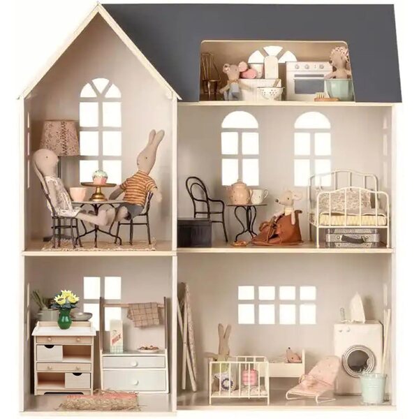 Armadietto in legno per casa delle bambole scala 1:12 - mobile cucina/bagno miniatura
