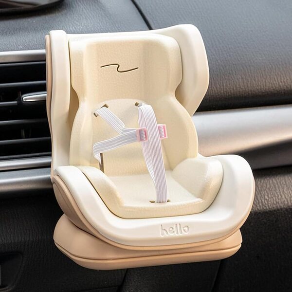 Autositz für 17 cm große Puppen mit Gürtel und Schreibtischständer NUJOLI