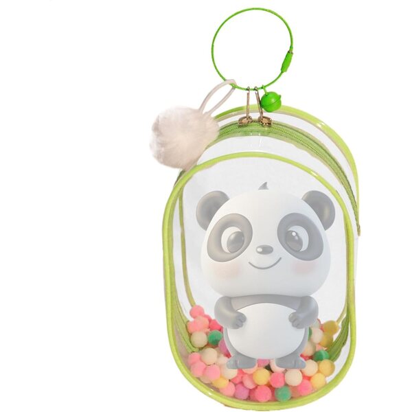 Transparente Transporttasche aus widerstandsfähigem PVC für Puppen und Figuren 12x7,5x18 cm