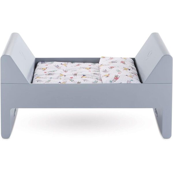 Corolle Skalierbares Bett für Kinder von 30–42 cm mit weicher grauer Matratze