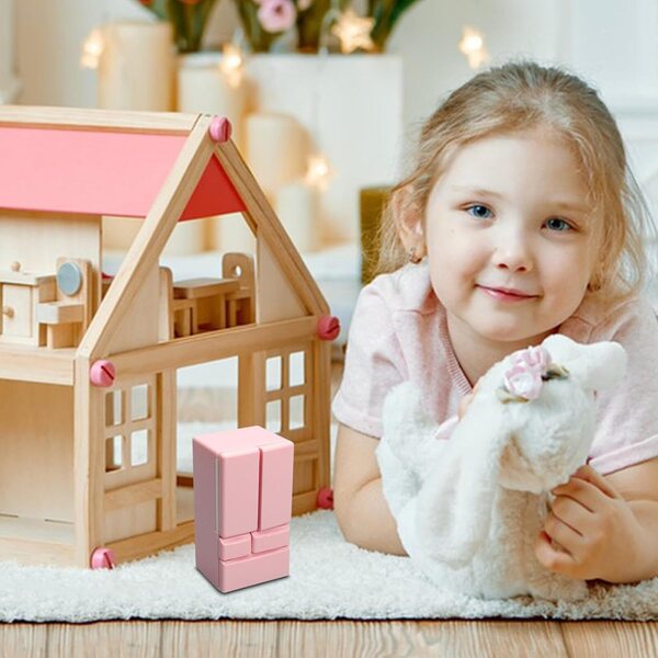 1:12 Mini-Puppenhaus-Kühlschrank mit zwei Türen, mit realistischen und funktionalen Details