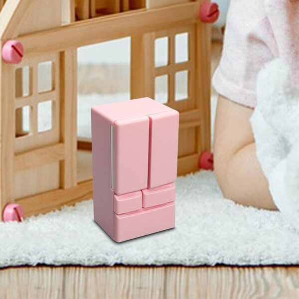 1:12 Mini-Puppenhaus-Kühlschrank mit zwei Türen, mit realistischen und funktionalen Details