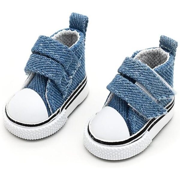 5 cm blaue Jeans-Canvas-Schuhe für 1/6 BJD-Puppe – Kostümzubehör