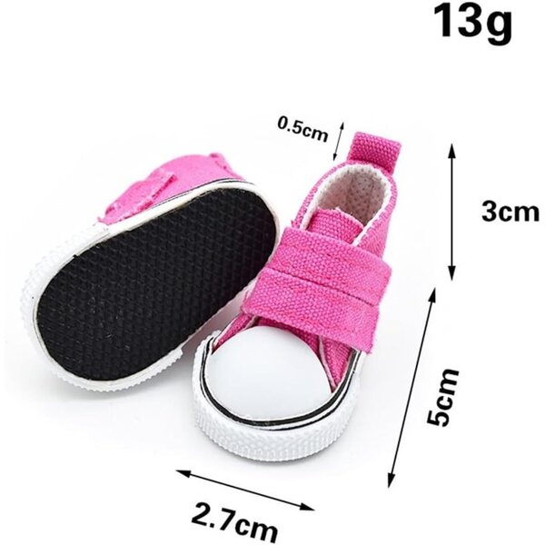 5 cm blaue Jeans-Canvas-Schuhe für 1/6 BJD-Puppe – Kostümzubehör