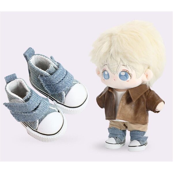 5 cm blaue Jeans-Canvas-Schuhe für 1/6 BJD-Puppe – Kostümzubehör