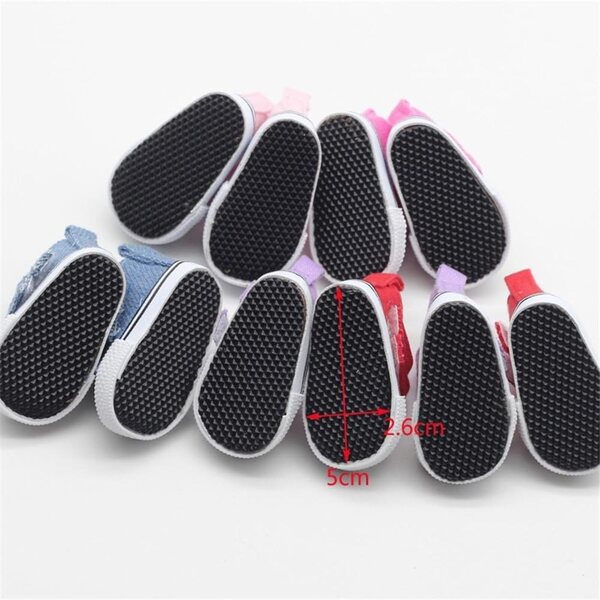 Scarpe in Tela con Lacci per Bambole BJD 1/6 - Accessori Costume 5 cm Gialle