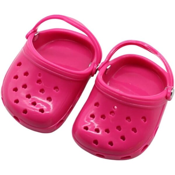 Sommersandalen für Puppe 46 cm Uteruik - Schuhzubehör für Puppe rosa rot