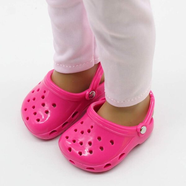 Sommersandalen für Puppe 46 cm Uteruik - Schuhzubehör für Puppe rosa rot