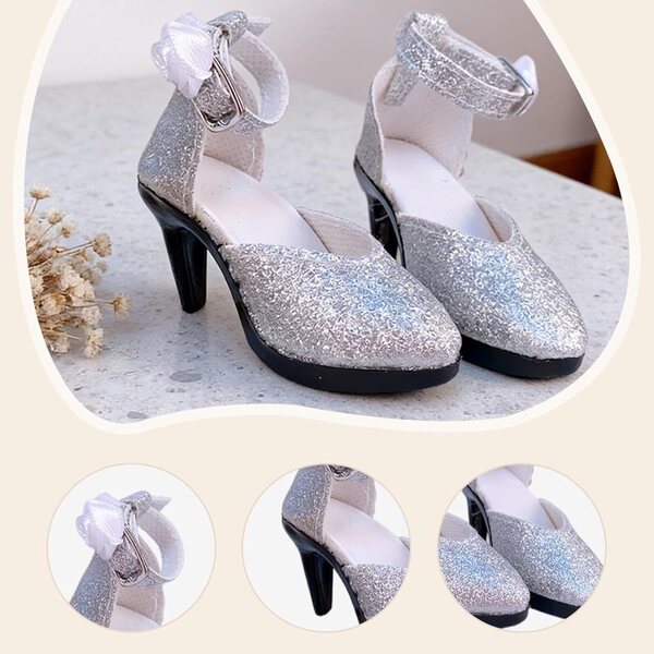 Oshhni Scarpe Eleganti PVC per Bambole 1/6, Altezza 7 cm, per Bambole 24 Pollici