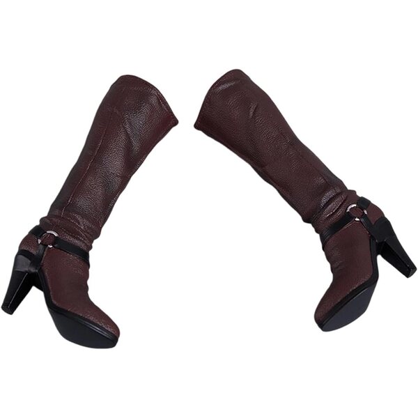 Oshhni Bottine 1/6 Rosso Bordeaux per Figurine 30 cm, Scarpe di Moda Eleganti