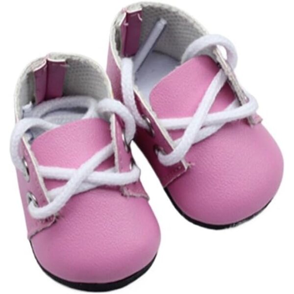 Schuhe mit Lederschnüren für BJD-Puppen 30 cm 1/6 – Hochwertiges Rosa