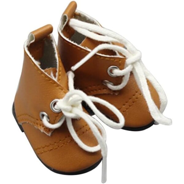 Lederstiefeletten mit Schnürsenkeln für 30 cm große BJD 1/6 Puppen, Kostümzubehör