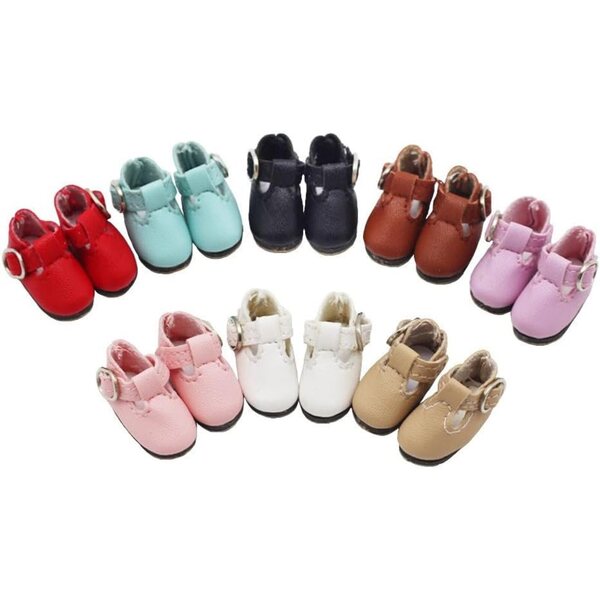 Lederschuhe mit Schnalle für Blythe Momoko AZONE 1/6 Puppen, stilvolle Accessoires