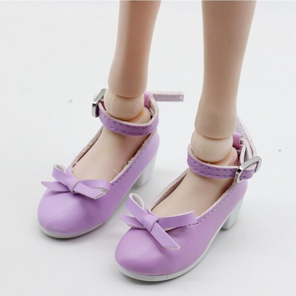 Schuhe mit hohem Absatz und Schleife für BJD SD Doll 60 cm – Farbe Lila