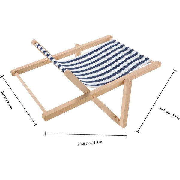 ERINGOGO Großer dekorativer Strandstuhl aus Holz für drinnen und draußen