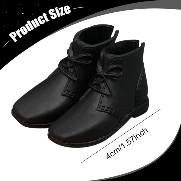 Oshhni Scarpe Miniature per Figurine Maschili Articolate, Lunghezza 4,5 cm