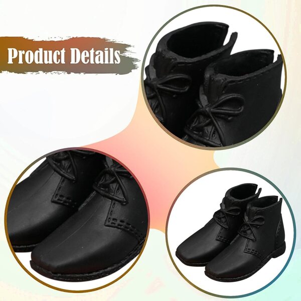 Oshhni Scarpe Miniature per Figurine Maschili Articolate, Lunghezza 4,5 cm
