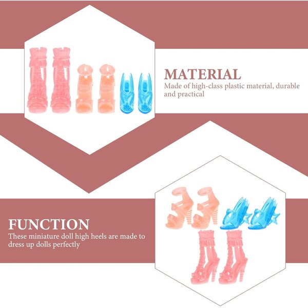 15 paia mini scarpe decorative per bambole, resistenti e colorate per bricolage e decorazioni