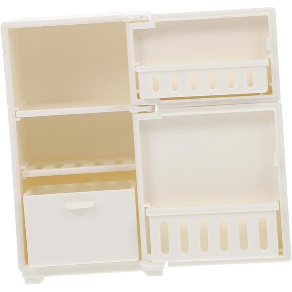 ORFOFE Mini Frigorifero in Plastica per Casa delle Bambole - Accessorio Cucina in Miniatura