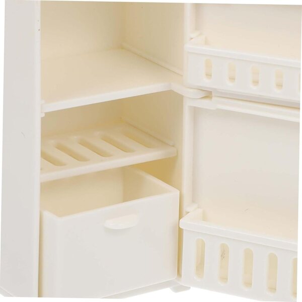 ORFOFE Mini Frigorifero in Plastica per Casa delle Bambole - Accessorio Cucina in Miniatura
