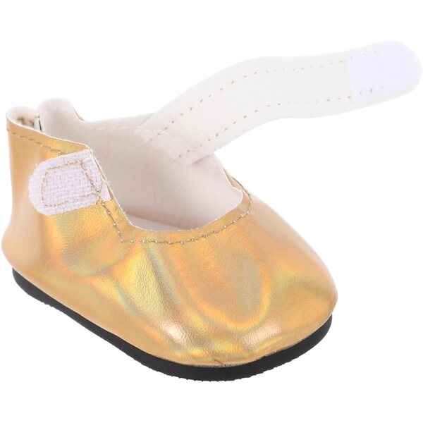Goldene PU-Miniaturpuppenschuhe – stilvolles und robustes Design für Puppenzubehör