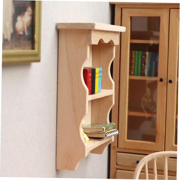 Mensola da Parete in Legno Multifunzione per Casa delle Bambole 1:12 ERINGOGO