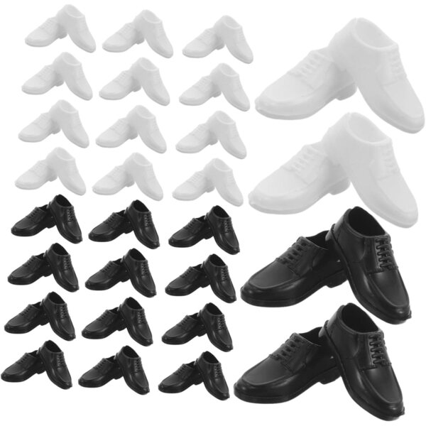 40 Miniaturschuhe für Homme-Puppen – elegante und farbenfrohe dekorative Accessoires