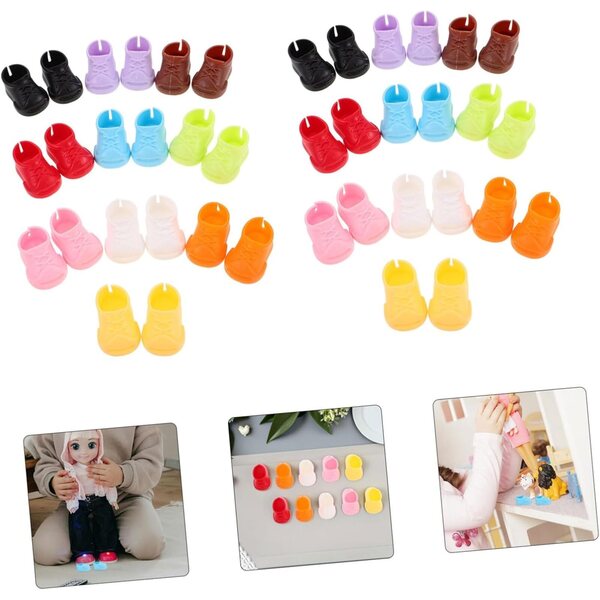 GALPADA 40 paia di scarpe piatte miniatura per bambole 17 cm accessori casa delle bambole