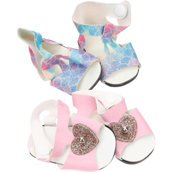 NOLITOY Mini Scarpe per Bambole 18 Pollici, Set 2 Paia, Resistenti e Colorate