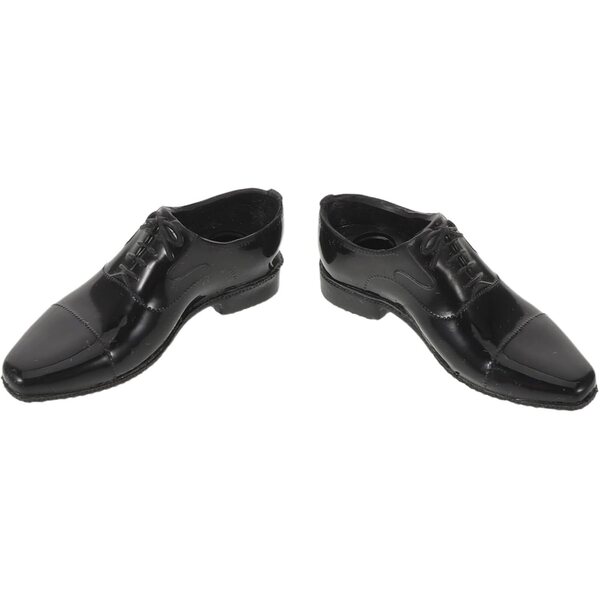 1/6 schwarze Kunststoff-Miniaturschuhe für 12-Zoll-Figuren, hochwertiges Zubehör