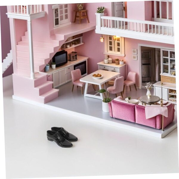 1/6 schwarze Kunststoff-Miniaturschuhe für 12-Zoll-Figuren, hochwertiges Zubehör