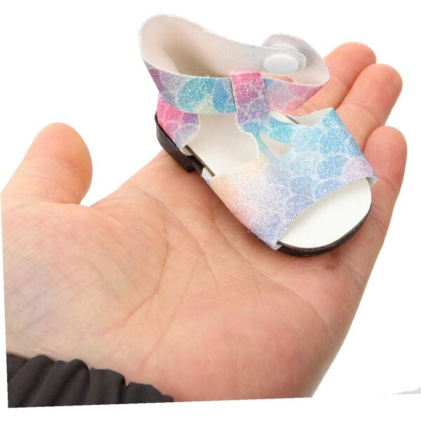 Mini-Sommerschuhe für 18-Zoll-Puppen, Set mit 2 bunten Kunststoffschuhen