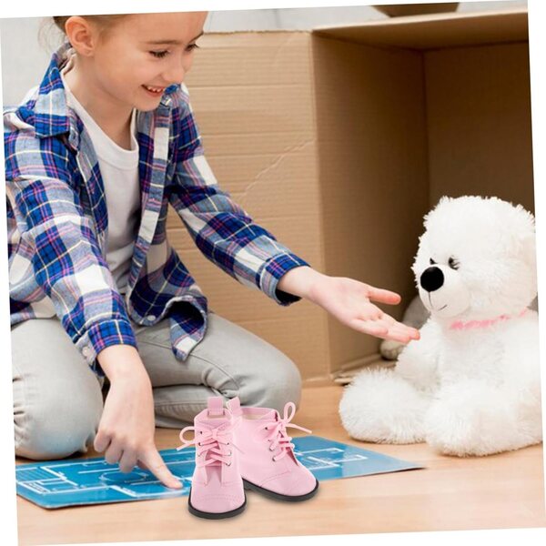18-Zoll-Rosa Miniatur-Bottine für Puppen – Modeaccessoire und kreatives Spiel