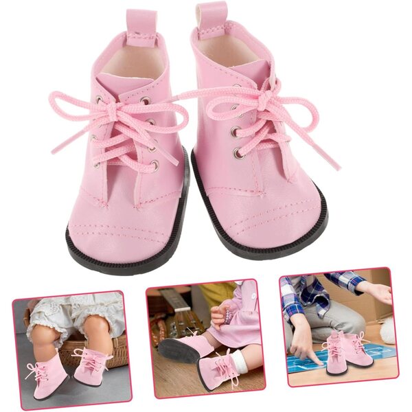 18-Zoll-Rosa Miniatur-Bottine für Puppen – Modeaccessoire und kreatives Spiel
