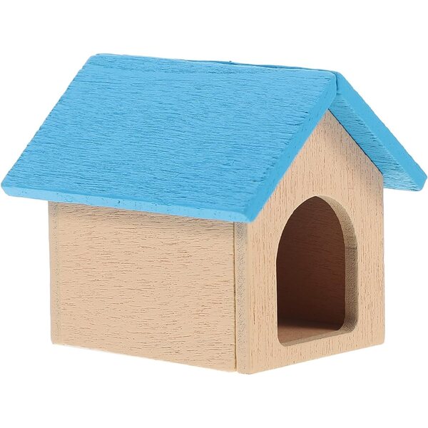 Cuccia Miniatura in Legno Alasum per Casa delle Bambole Blu, 5x4x4 cm