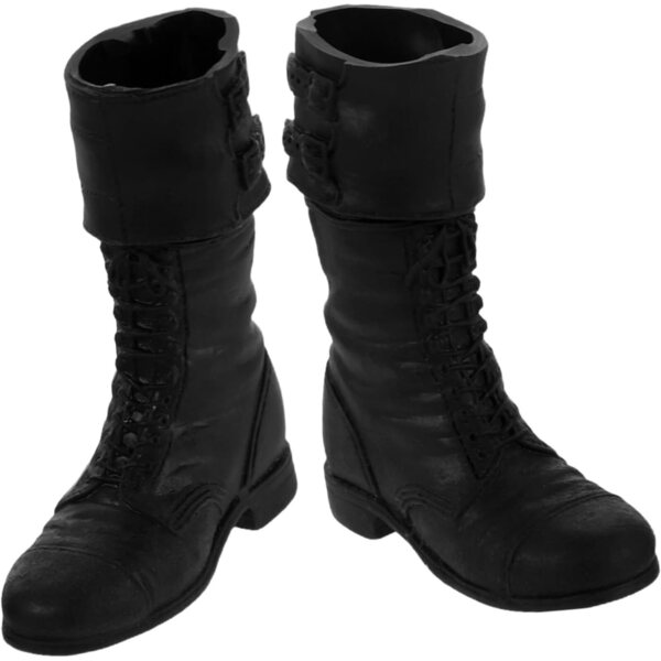 Bottine nera per bambole BJD miniature Hemobllo in resina, scarpe intercambiabili