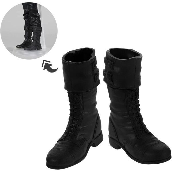 iplusmile Harzschuhe für BJD-Puppen, Booties-Kollektion, Schwarz, 5,5 cm